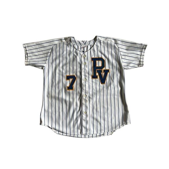 VINTAGE 80s 90 Shirt Womens Short Sleeve Baseball PV 7. Made in USA - Picture 2 of 9